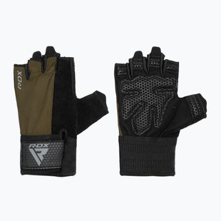 Mănuși de antrenament RDX W1H Gym Workout army green