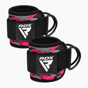 Curele cu cârlig pentru gleznă RDX A4 Ankle Straps For Gym Cable Machine pink