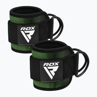 Curele cu cârlig pentru gleznă RDX A4 Ankle Straps For Gym Cable Machine army green