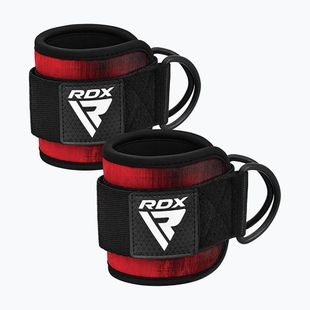 Curele cu cârlig pentru gleznă RDX A4 Ankle Straps For Gym Cable Machine red