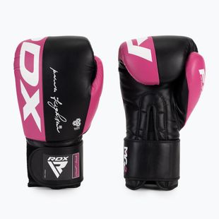 Mănuși de box RDX REX F4 roz/negru BGR-F4P-8OZ