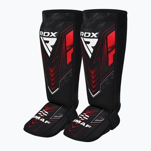 Apărătoare pentru tibii și picioareRDX IMMAF Approved Neoprene Shin Instep red