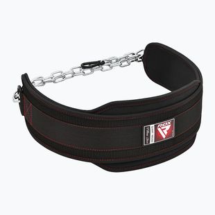 Centură pentru ridicarea greutăților RDX Pro Dipping Belt 2 Layer neagră WDB-T7B