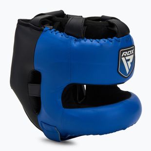 Cască de box RDX Apex Boxing Head Gear With Nose Protection Bar blue