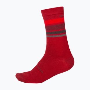 Șosete de ciclism Endura BaaBaa Merino Stripe red