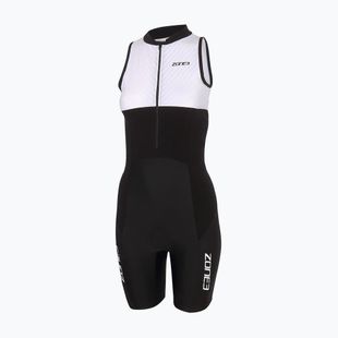 Combinezon de triatlon pentru femei ZONE3 Lava Long Distance Trisuit black/white/green
