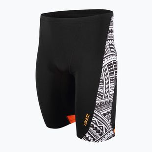 Pantaloni surți de înot pentru bărbați ZONE3 Kona Speed Jammer tribal print/black/white/orange