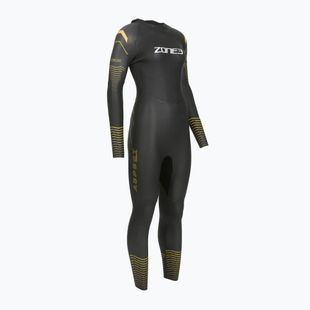 Costum de triatlon pentru femei Zone3 Thermal Aspect Breaststroke 2,5 mm black/orange/yellow