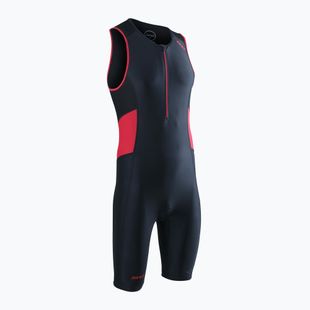 Combinezon de triatlon pentru bărbați ZONE3 Activate Trisuit black/red