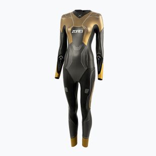 Costum de triatlon pentru femei Zone3 Vanquish-X - Ediție Limitată 5 mm gunmetal/gold