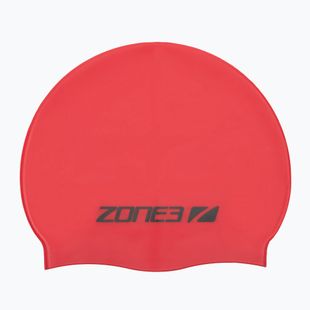 ZONE3 Silicone Swim Cap roșu
