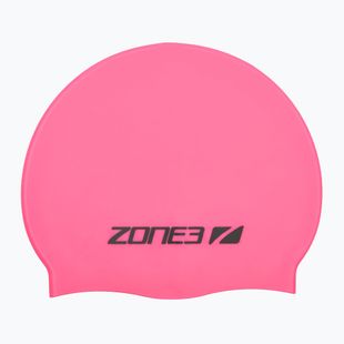 ZONE3 Silicone Șapcă de înot hi-vis roz