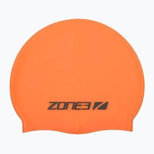 ZONE3 Silicone Șapcă de înot hi-vis portocaliu