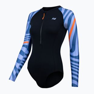 Costum de baie dintr-o piesă pentru femei ZONE3 OWS Renew black/multi blue