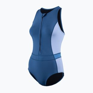 Costum de înot pentru femei ZONE3 Yulex Sleeveless multi blue/white