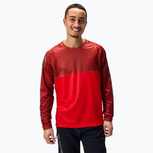 Longsleeve de ciclism pentru bărbați Endura Core Printed flame red