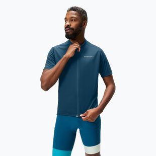 Tricou de ciclism pentru bărbați  Endura Loop Zipped barra blue
