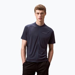 Tricou de ciclism pentru bărbați Endura Loop Zipped carbon grey