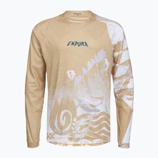 Longsleeve de ciclism pentru bărbați Endura Singletrack Print sand