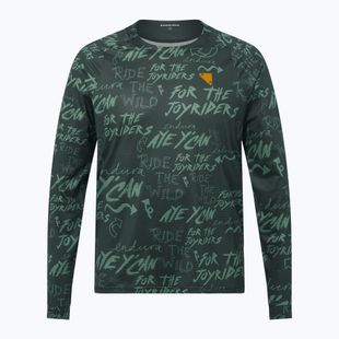 Longsleeve de ciclism pentru bărbați Endura Singletrack Print carbon grey