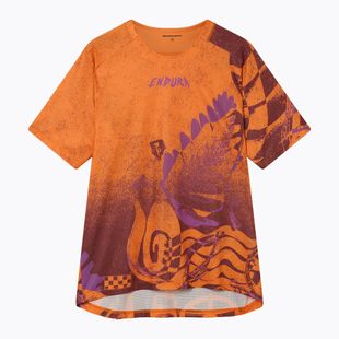 Tricou de ciclism pentru bărbați Endura Singletrack Print end orange