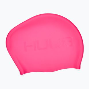 Cască de înot HUUB Swim Cap Long Hair neon pink