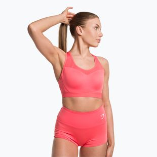 Gymshark Open Back Training Sports sutien de fitness roz cu bulină