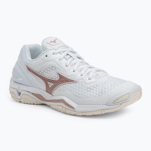 Încălțăminte de handbal pentru femei  Mizuno Wave Stealth V white/rose/snow white
