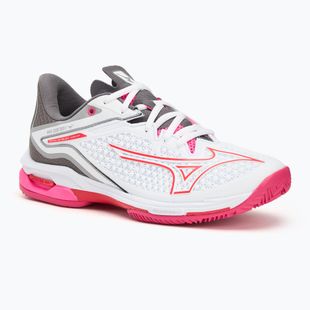 Încălțăminte de tenis pentru femei Mizuno Wave Exceed Tour 6 CC white/radiant red/quiet shade