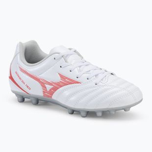 Încălțăminte de fotbal pentru copii Mizuno Monarcida Neo III Select AG white/radiant red