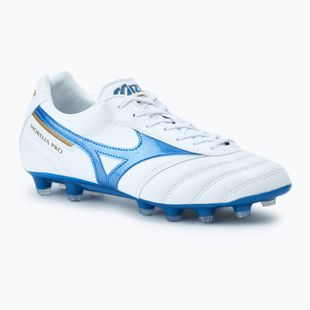 Încălțăminte de fotbal pentru bărbați Mizuno Morelia II Pro MD white/laser blue/gold