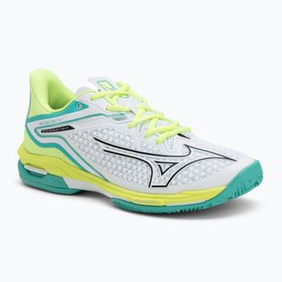 Încălțăminte de tenis pentru femei Mizuno Wave Exceed Tour 6 CC W white/black/mizuno neo lime