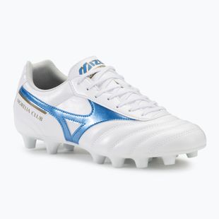 Încălțăminte de fotbal pentru bărbați Mizuno Morelia II Club FG white/laser blue/gold