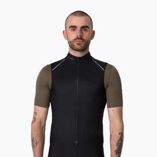 Vestă de ciclism pentru bărbați Rapha Brevet Element Wind Gilet black/grey