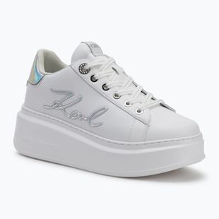 Încălțăminte pentru femei KARL LAGERFELD Anakapri Signia white leather w/silver