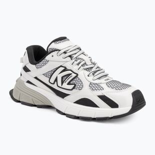 Încălțăminte pentru femei KARL LAGERFELD Orion Sidetrim black leather/textile w/white