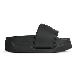Papuci pentru femei KARL LAGERFELD Kondominium Nft Relief black rubber