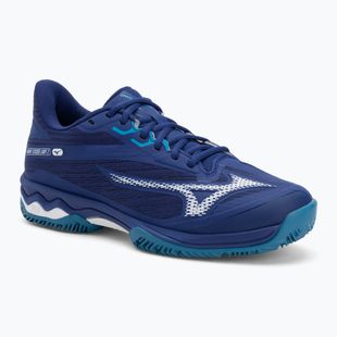 Încălțăminte de tenis pentru bărbați Mizuno Wave Exceed Light 2 CC bellwether blue/ white/ fjord blue