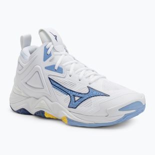 Pantofi de volei Mizuno Wave Momentum 3 Mid alb/albastru bellwether/albastru belair