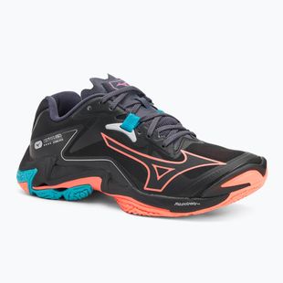 Încălțăminte de volei Mizuno Wave Lightning Z8 black/neon flame/peacock blue