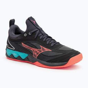 Încălțăminte de volei Mizuno Wave Luminous 3 black/neon flame/peacock blue