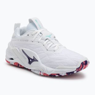 Încălțăminte de handbal Mizuno Wav Stealth Neo 2 white/violet indigo/camellia rose