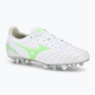 Încălțăminte de fotbal pentru bărbați Mizuno Morelia Neo IV Pro Mix white/neon green/cool gray 3c
