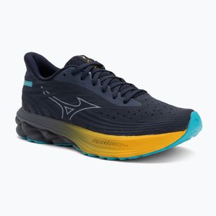 Încălțăminte de alergare pentru bărbați Mizuno Wave Skyrise 6 odyssey gray/icelandic blue/citrus