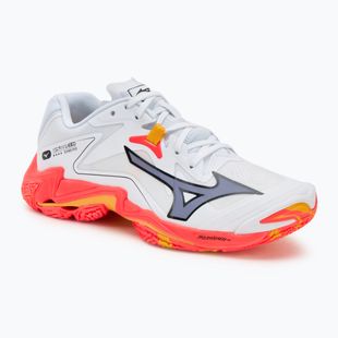 Încălțăminte de volei Mizuno Wave Lightning Z8 white/fiery coral 2/citrus