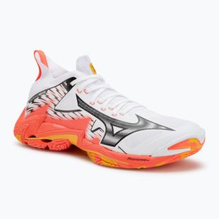 Încălțăminte de voleiMizuno Wave Lightning Neo 3 white/fiery coral 2/citrus