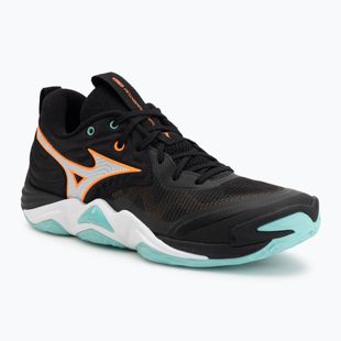 Încălțăminte de volei Mizuno Wave Momentum Elite black/tangelo/ice green