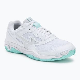 Încălțăminte de handbal pentru femei Mizuno Wave Phantom 3 white/blue tint