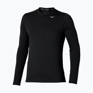 Longsleeve de alergare pentru bărbați Mizuno Core Impulse Half Zip Tee black