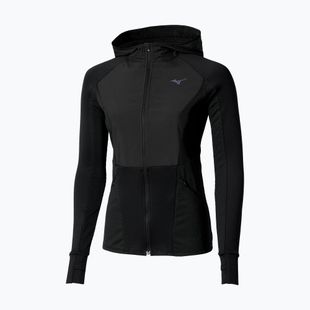Geacă de alergare pentru femei Mizuno Active Warm Hybrid Full Zip Hooded black
